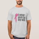 Search for i wear pink for my wife tshirts Breast