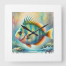 Search for aquarium fish clocks Watercolor