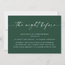 Search for green rehearsal dinner invitations The night before