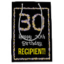 Search for 30th birthday gift bags 30 years old