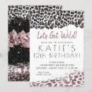 Search for leopard print birthday invitations Wild
