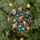 Search for rocket ship christmas tree decorations Galaxy