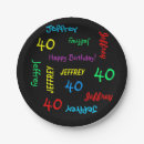 Search for 40th birthday plates 40 years old