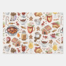 Search for christmas hot chocolate wrapping paper Watercolor