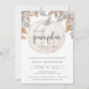 Search for little pumpkin on the way baby shower invitations Leaves