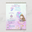 Search for pink purple cupcake birthday invitations Girl