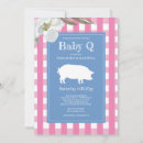 Search for pig baby shower invitations Rustic