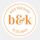 Search for modern save the date stickers Initials