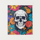 Search for skull tapestries Black and white