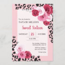 Search for cheetah birthday invitations Pink and black