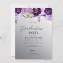 Search for purple and silver graduation invitations Elegant