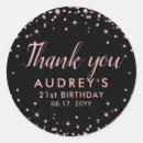 Search for 21st thank you stickers 21st birthday party