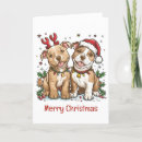 Search for pit bull christmas cards Puppy
