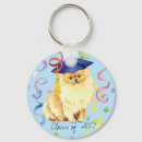 Search for pomeranian round key rings Dwarf spitz