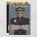 Search for police kids birthday invitations Officer