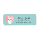 Search for pink and teal return address labels Modern