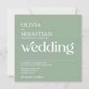 Search for sage square wedding invitations Typography