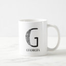Search for letter g monogram mugs Black and white