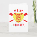 Search for softball birthday cards Cute