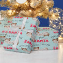 Search for teal christmas wrapping paper Santa