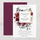 Search for burgundy watercolor floral wedding invitations Flowers