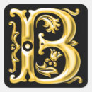 Search for gold b stickers Letter