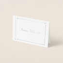 Search for silver foil place cards Table