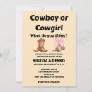 Search for cowboy gender reveal invitations He or she