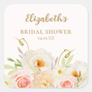 Search for square bridal shower stickers Watercolor flowers