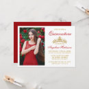 Search for red and gold quinceanera invitations Elegant