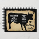 Search for barbeque birthday invitations Black and white