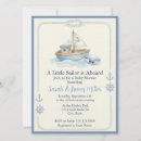 Search for sail boat baby shower invitations Navy