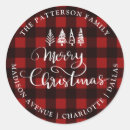 Search for plaid address stickers Red