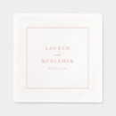Search for peach wedding napkins Minimalist