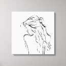 Search for line drawing canvas prints Female