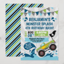 Search for monster truck birthday invitations Blue