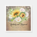 Search for sunflower wedding napkins Wood