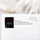 Search for pink and silver glitter return address labels For her