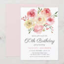 Search for watercolor flowers birthday invitations Blush