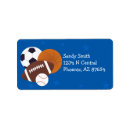 Search for football stickers return address labels Blue