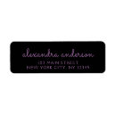 Search for black and purple return address labels Script