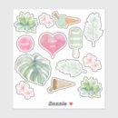 Search for pink plumeria stickers Watercolor