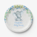 Search for elephant baby shower plates First birthday