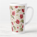Search for red poppy flowers mugs Floral pattern