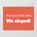 Search for elopement announcement postcards Newlyweds