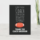Search for football coach cards Appreciation