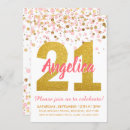 Search for chic 21st birthday invitations Pink