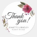 Search for modern floral watercolor stickers Burgundy