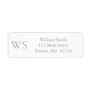 Search for taupe return address labels Minimalist