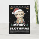 Search for funny sloth christmas cards Slothmas
